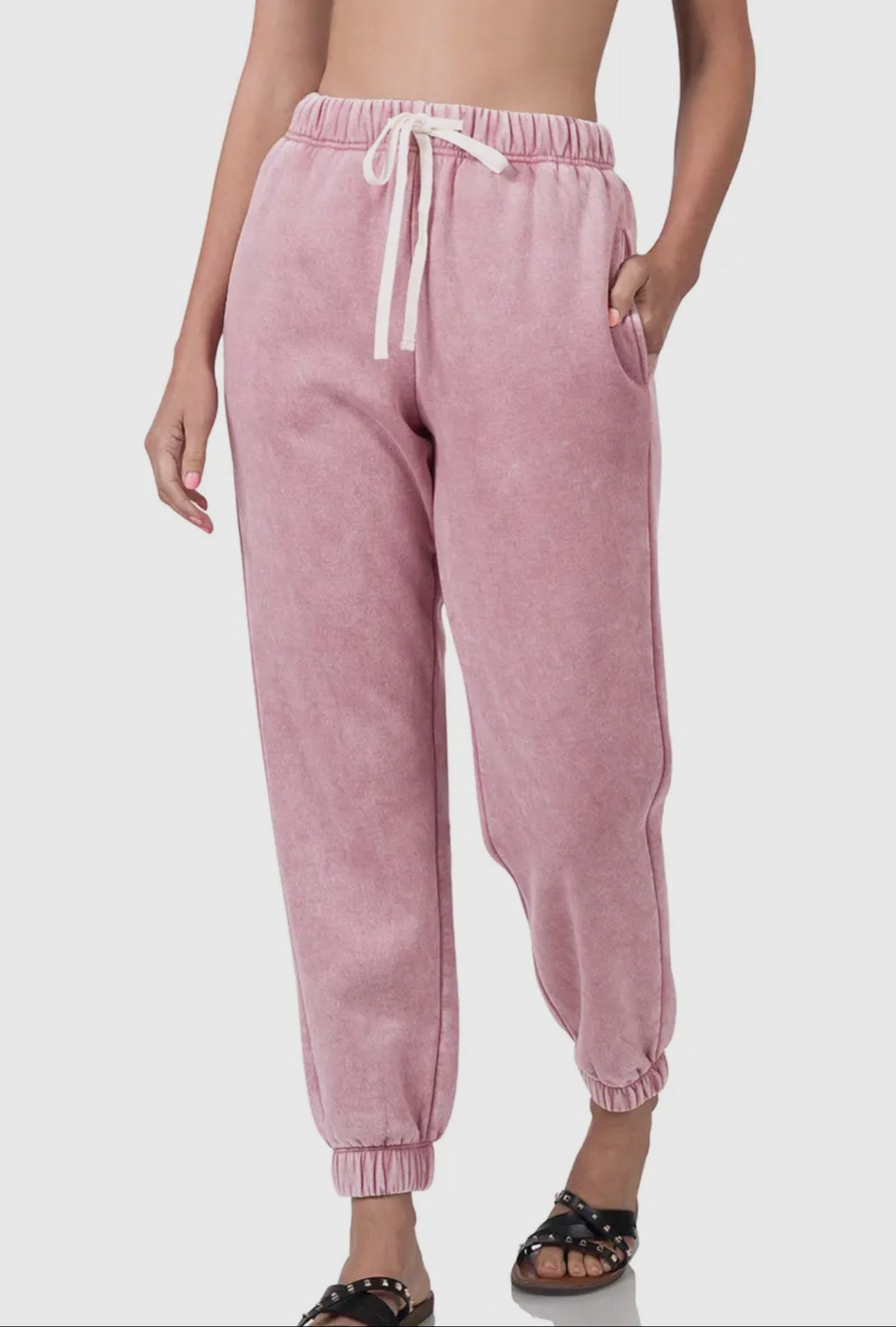 Rose Mineral Wash Joggers