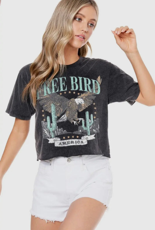 Free Bird Crop Tee