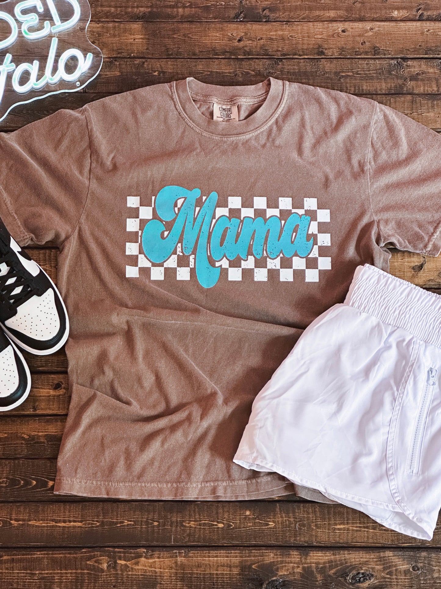 Checkered Mama Graphic Tee