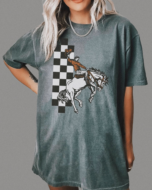 Checkered Bronc Tee