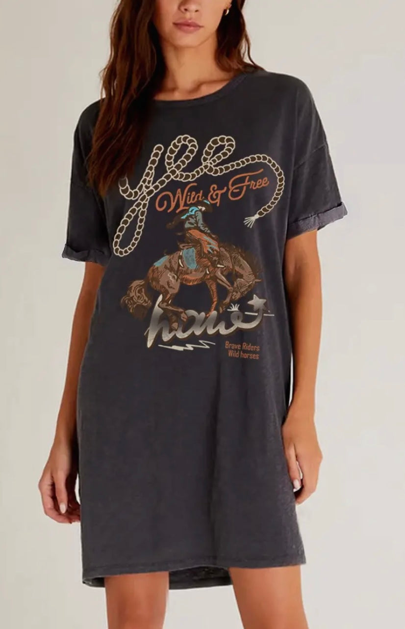 Wild & Free T-Shirt Dress